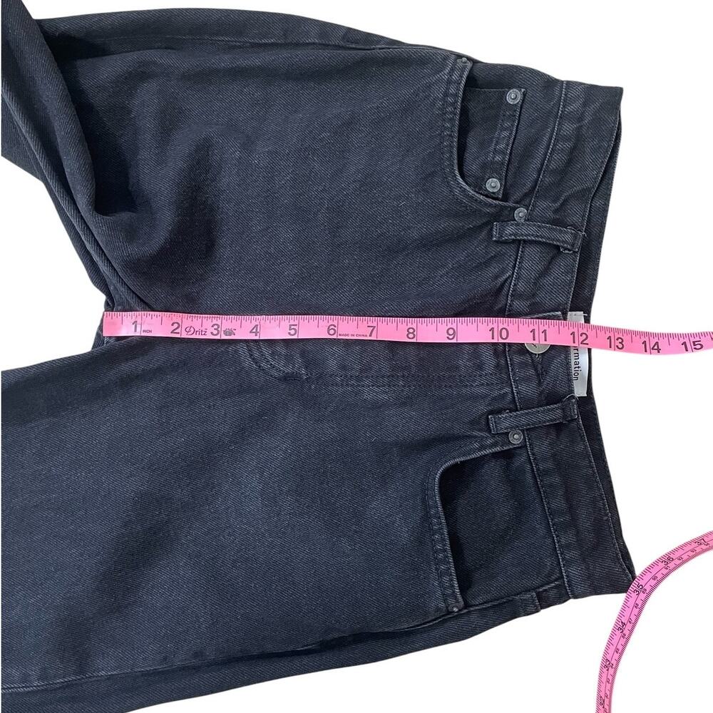 Reformation Cynthia High Rise Straight Leg Jeans Black Size 26 Minimalist Chic - Picture 9 of 13